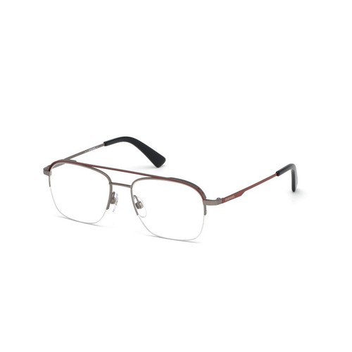 Diesel DL5306 Red 09A Metal Semi Rim Aviator Optical Eyeglasses Frame 52-17-145