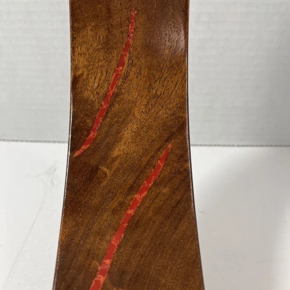 Винтажный Мескитовый Деревянный Держатель для Винных Бутылок Красная Вена Мраморный Баланс Качание - Изображение 2 из 4