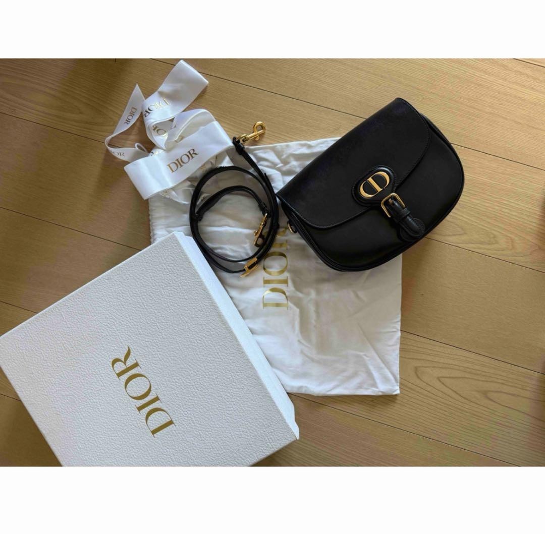 Dior bobby medium calfskin shoulder bag black