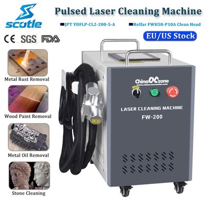 200W JPT 5MJ Pulsed Laser Cleaning Machine Wood Stone Metal Cleaning Rust Paint
