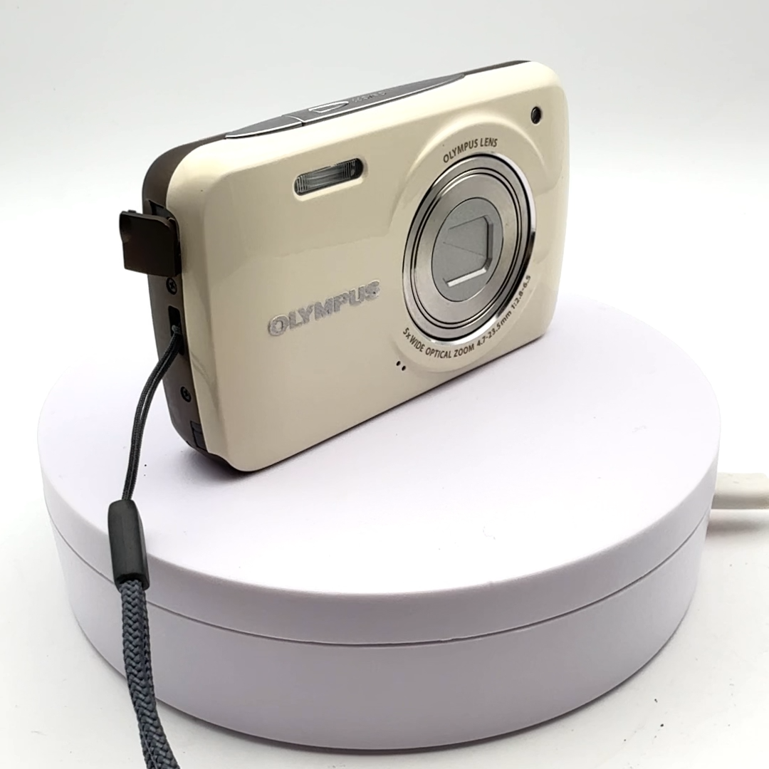 Olympus VH-210 White 14MP 5x Wide Zoom Compact Camera Japanese