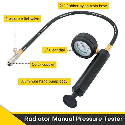 18PCS Radiator Pressure Tester Kit | Coolant Pressure Tester Kit,Radiator 