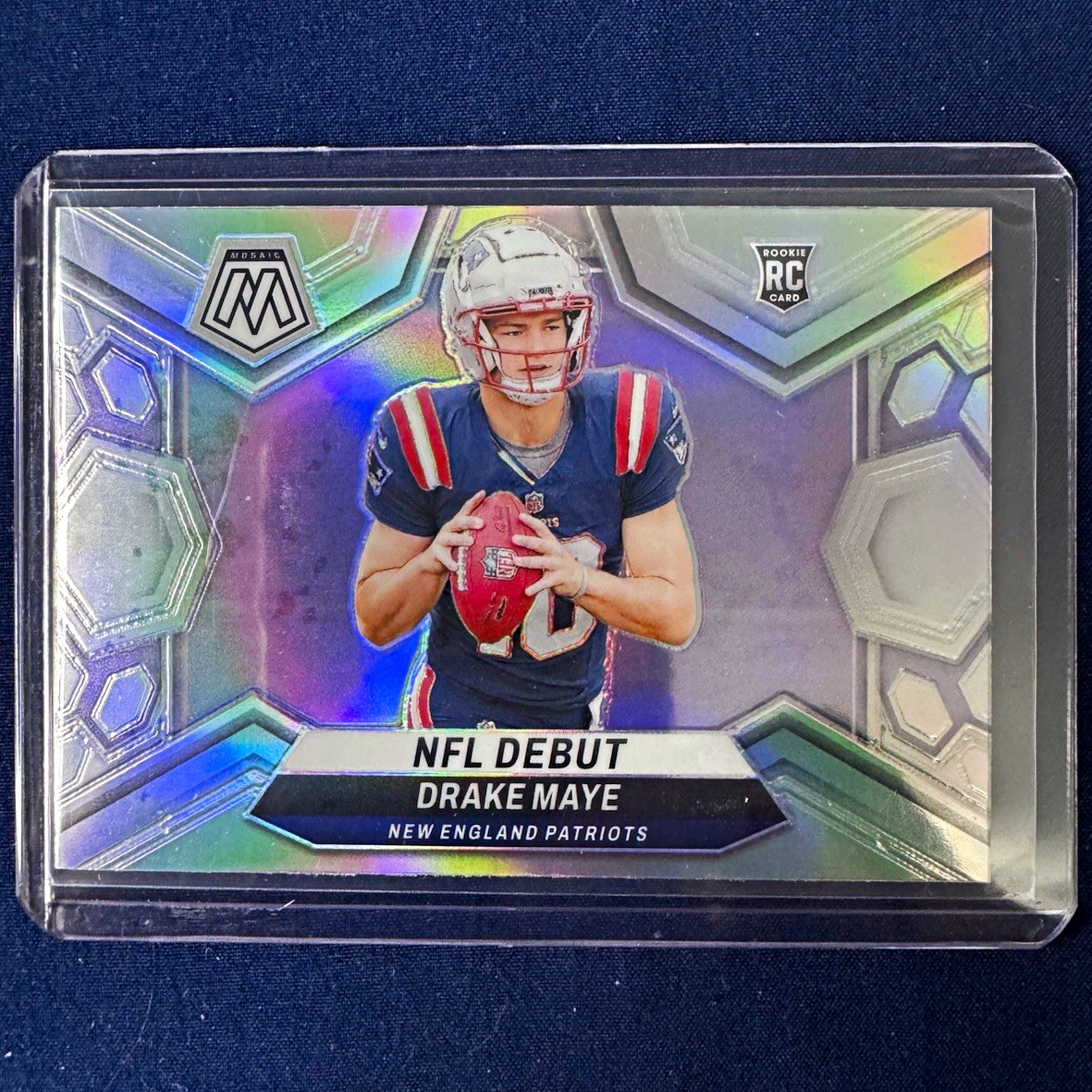 Panini 2024 Mosaic NFL Debut Drake Maye RC Silver Prizm #273 Patriots