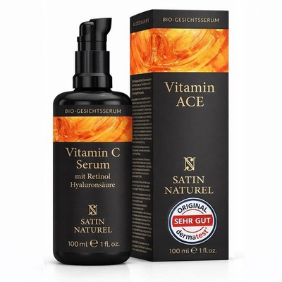 Satin Naturel Vitamin C 100 ml (1er Pack), C Serum mit Retinol 100ml 