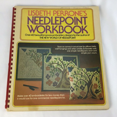 Lisbeth Perrone’s Vintage Needlepoint Workbook 1973 Over 40 Designsf
