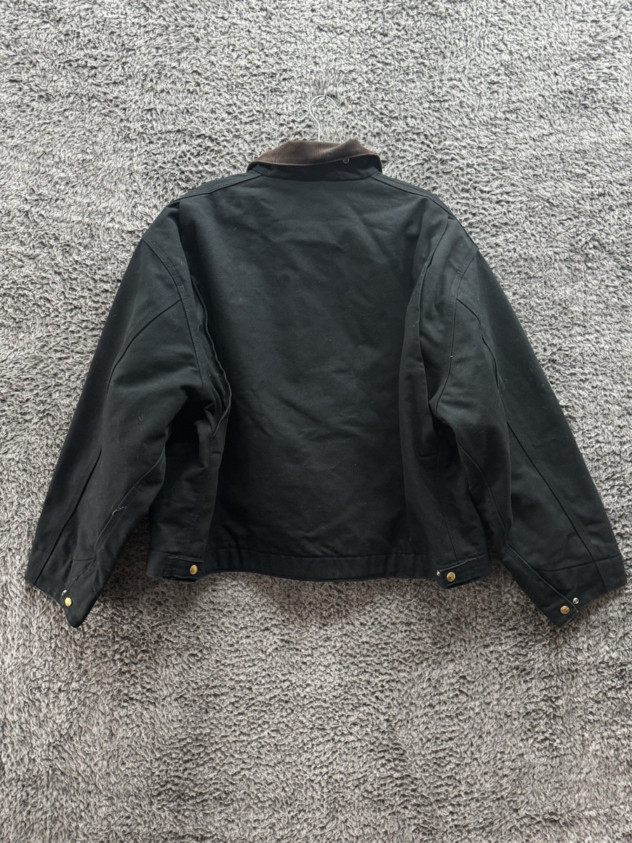 VINTAGE Carhartt Jacket Mens 56 Black Blanket Lined J01 BLK