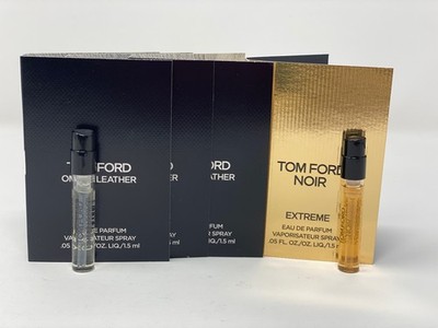 3-Tom Ford Ombre Leather & 1 Noir Extreme .05oz EDP Vial Travel  NEW  4 Pack