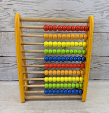 Pidoko Kids Wooden 100 Bead Abacus Yellow Math Counting Learning Free Shipping 
