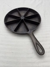 BSR Vintage Cast Iron Cornbread Skillet 8-Wedge Model Pat Pending 1967