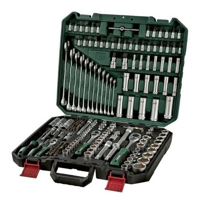 PARKSIDE Steckschlüsselsatz 216 tlg Werkzeugkoffer Chrom Vanadium Steckschlüssel