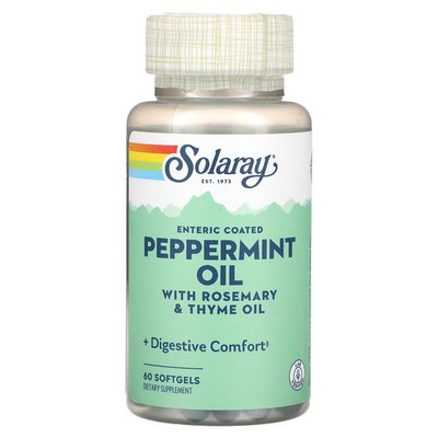 2 X Solaray, Peppermint Oil, 60 Softgels