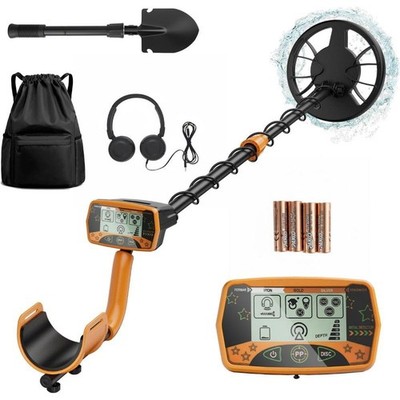 Handheld Waterproof Metal Detector 8'' Coil LCD Display Gold Detector Kit