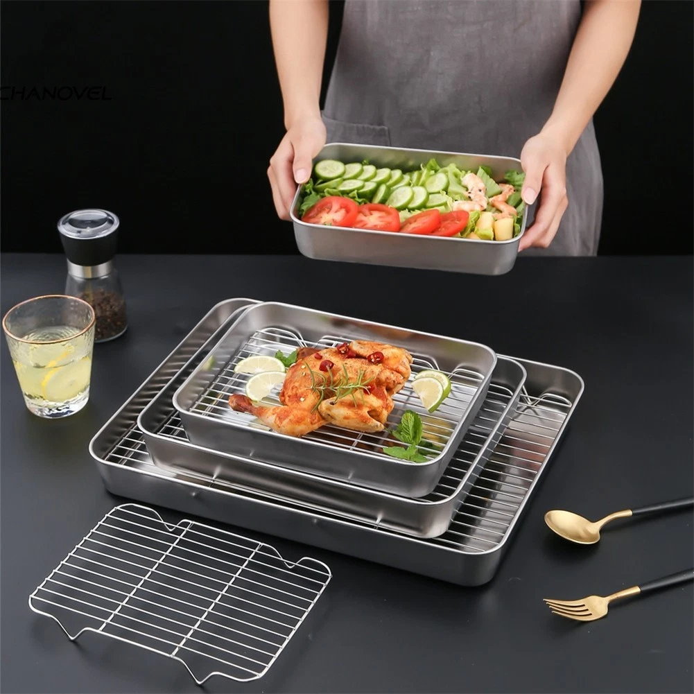 Superior Quality Stainless Steel Baking Tray with Removable Cooling Rack
Opens in a new window or ta