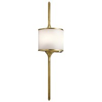 Wandleuchte Wandlampe Flurleuchte Led Glas Badezimmerlampe IP44 Messing H 76,2Cm