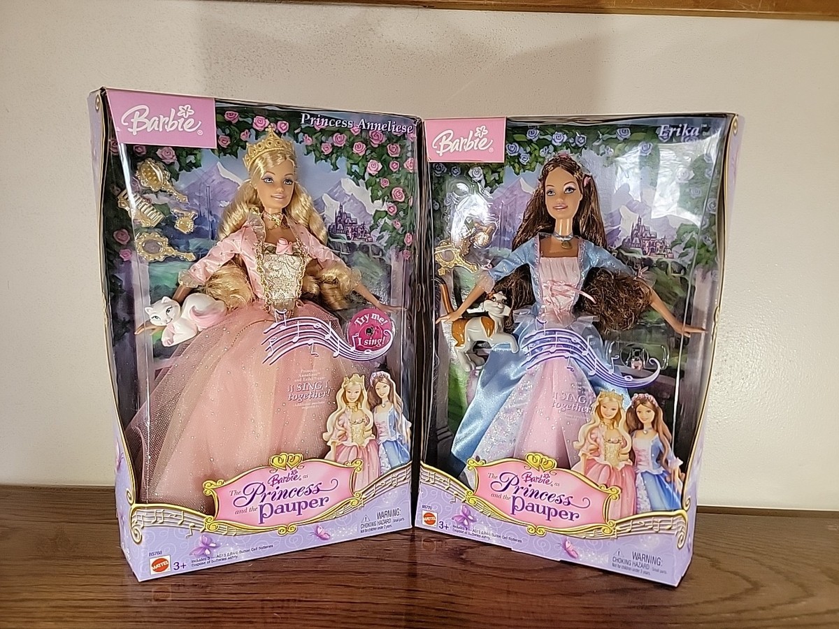 2004 Barbie The Princess And The Pauper Anneliese And Erika