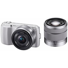 SONY Digital Single-Lens Camera NEX-C3 Double Lens Kit Silver NEX-C3D/S