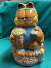 GARFIELD WEEKEND WARRIOR BEER STEIN VERY CUTE EXCELLENT CONDITION !!