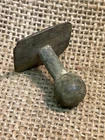 Dug Civil War Issac And Campbell Imported Confederate Leather Box Finial Rare
