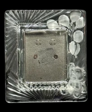 Small 2 ¼" X 2 ½" Picture Nursery BEAR  Frosted Glass Balloons Photo Easel FRAME