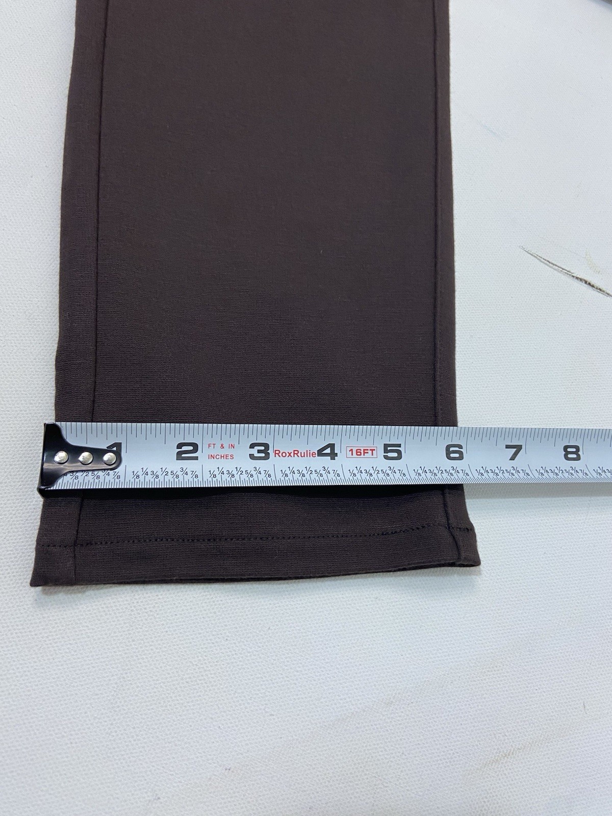 Michael Kors Womens Slim Ponte Knit Ankle Pant Size 14  Stretch Brown