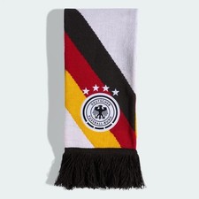 Adidas Alemania 26 Bufanda Fútbol Copa Mundial FIFA 2026 Blanco Negro Dorado