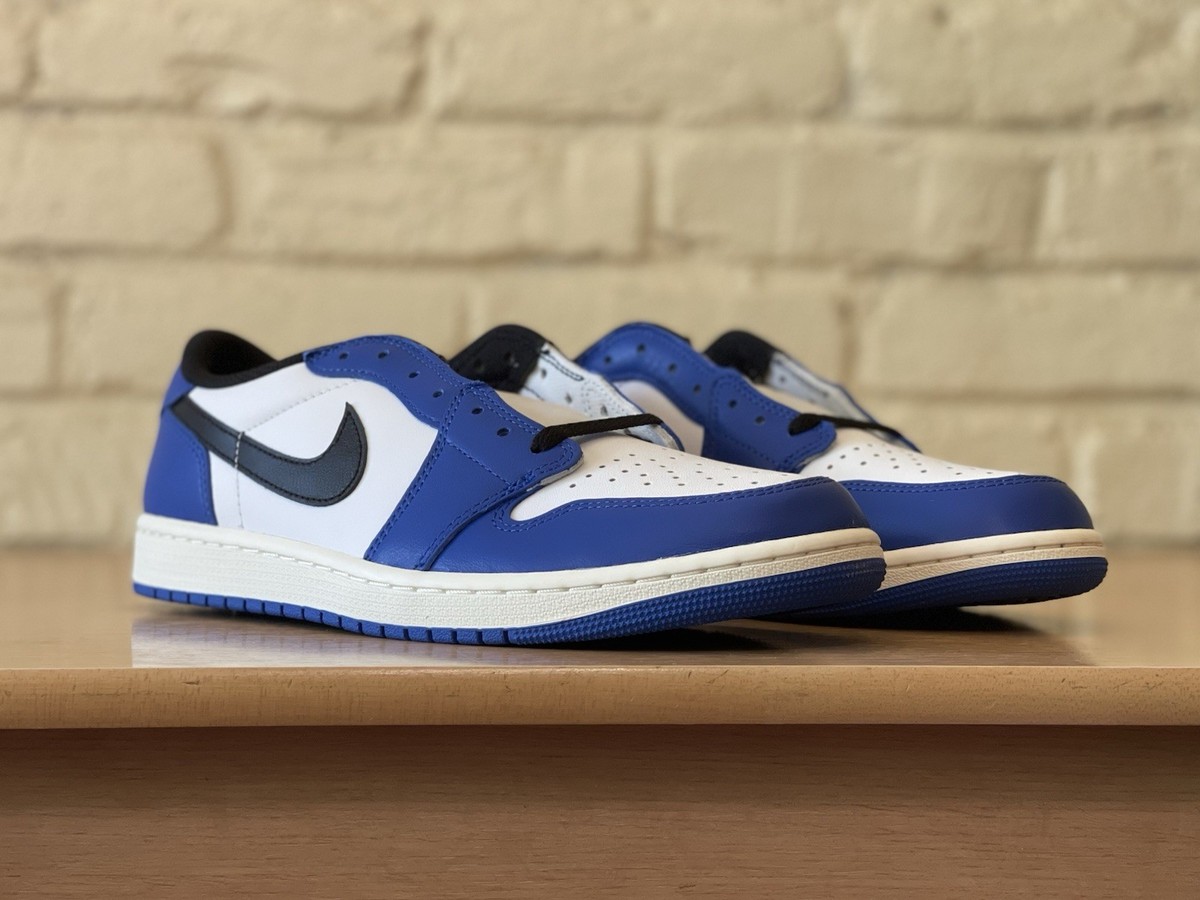11M -  [NEW] Men\'s Air Jordan 1 Retro Low OG‎ Shoes \'White\' CZ0790-140 Nike Air Jordan 1 Retro Low OG White/Black-Game Royal-Sail  main image 2