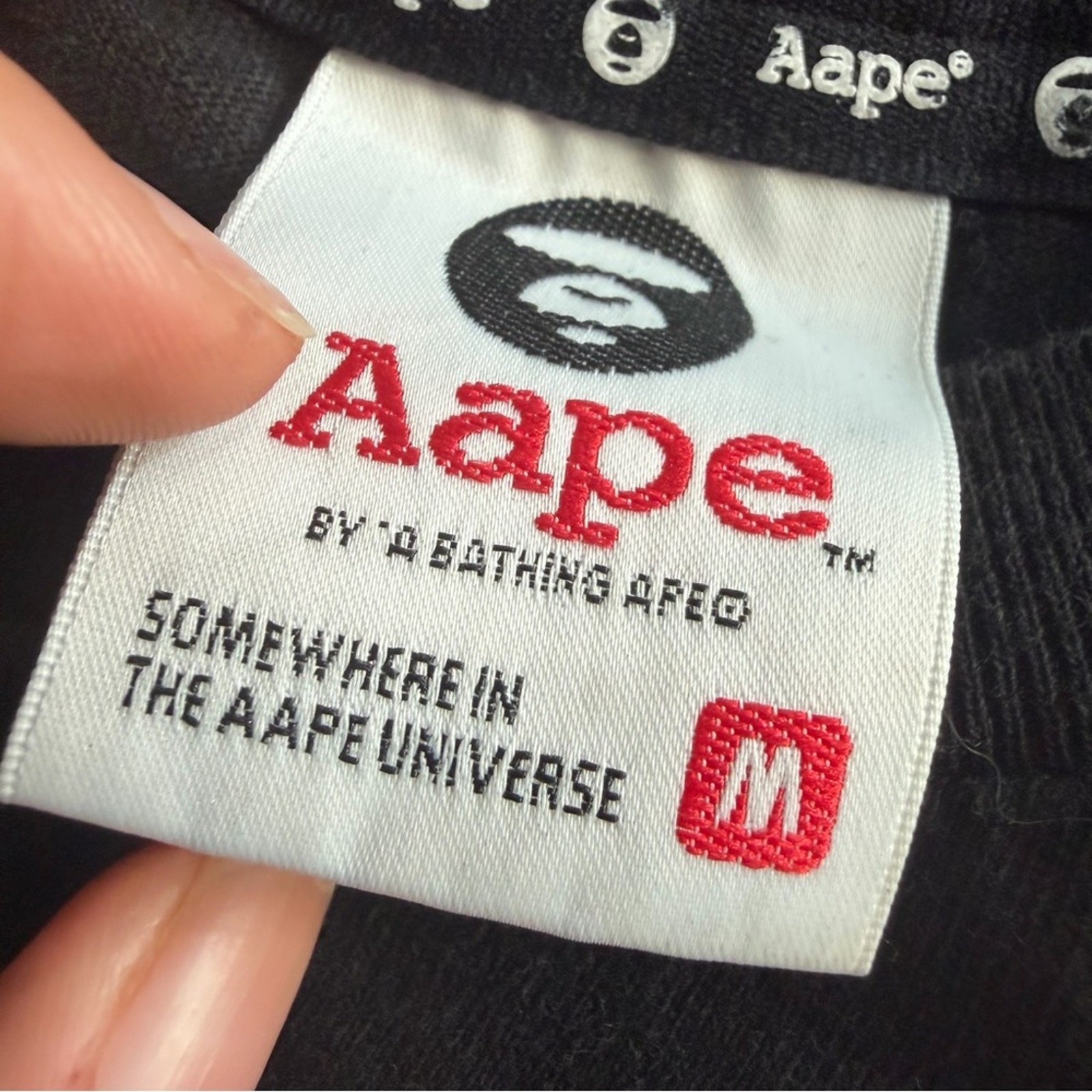 Aape Limited Edition 07 Anniversary Black Snow Camo T-Shirt BAPE Size Medium  thumbnail 9