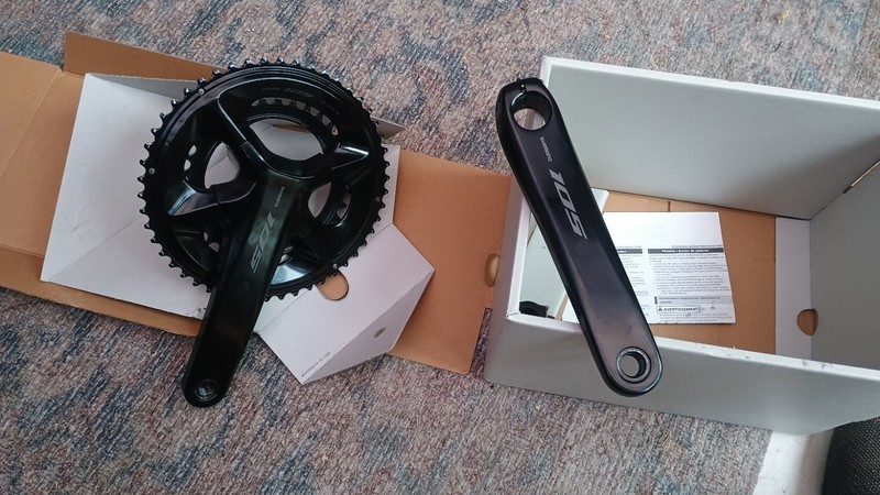 Shimano 105 FC-R7100 Crankset 2x12 Speed 50/34t 165mm BB Not Included
