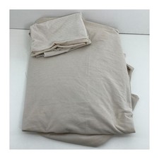 Habitat Single Duvet Cover and Pillowcase Set Beige Ribbed