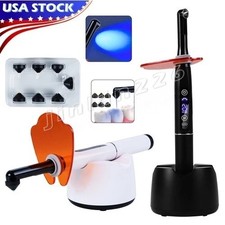 Dental Wireless Cordless LED Curing Light 1 Second Cure Lamp 2400mW 7 Point Lens