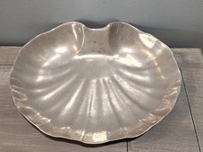 Vintage Wilton Armetale Pewter Clam Shell Serving Bowl 11.5" RWP Mark w/ Sticker