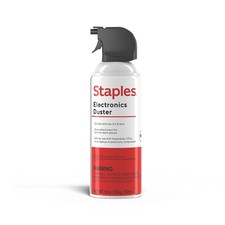 Staples Compressed Air Duster 10 oz. Can for Electronics, Keyboards Clear