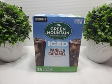 Green Mountain Iced Coffee Vanilla Caramel 24ct K-Cups New - 12/2025