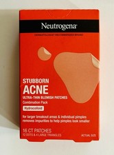 2 Pack Neutrogena Stubborn Acne Blemish Patches Ultra-Thin Hydrocolloid Combo