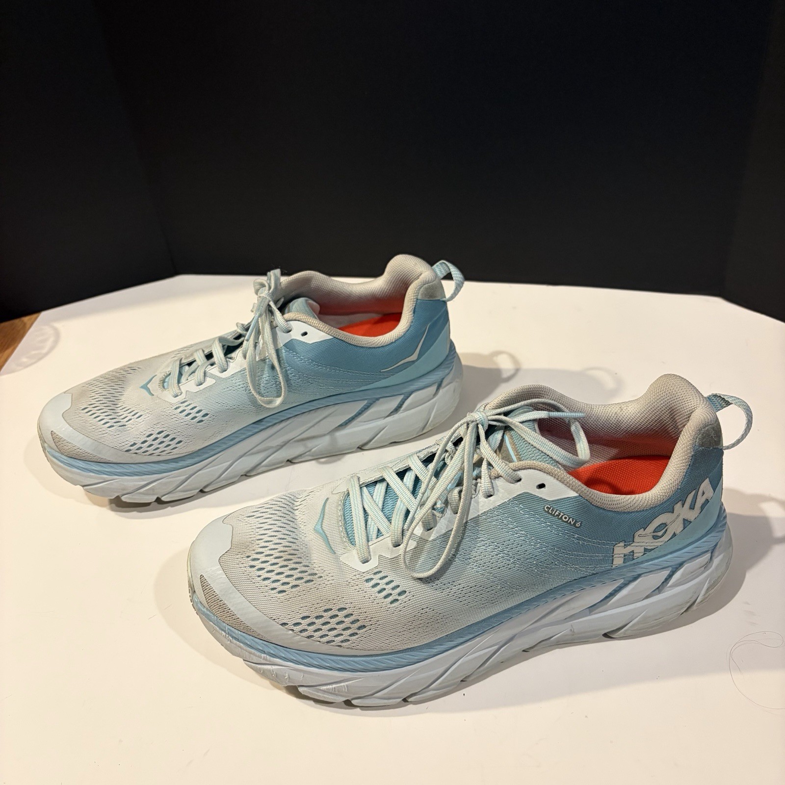 Hoka One One Womens Clifton 6 Running Shoes Blue Athletic Men’s 10 Women’s 11.5 thumbnail 4