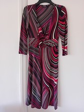 Star Julien Macdonald Multi Coloured Size 10 Cross Over V-Neck Pre-Loved Dress