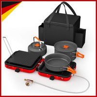 Campingkocher 2-Flammig Tragbar Propan-Gaskocher FüR Outdoor Camping Wandern