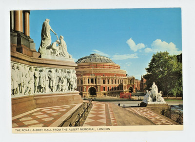 Vintage Colourmaster Postcard Royal Albert Hall from the Albert Memorial, London