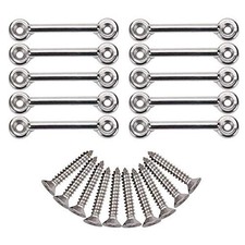 Stainless Steel Bimini Top Strap Pad Eye Footman's Loop Heavy Duty for Jeep C...