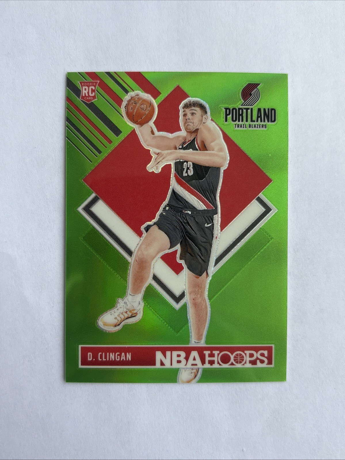 Donovan Clingan 2024-25 Hoops Tribute #293 Premium Lime Green Prizm /149 (RC)