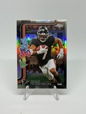 2025 Topps Chrome Football NFL Bijan Robinson Future Stars Refractor Falcons
