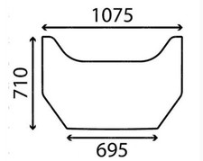352210a1 Case Glass - Cab - Lower Verify Model Before Buy