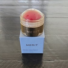 MERIT BEAUTY Flush Balm Creamy Blush Lip Tint Shade Rouge Sheer Red Full Size