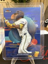 2025 Topps Finest - Uncommon Jackson Chourio #112 Blue Refractor /150