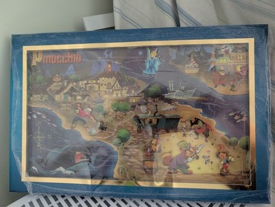 Disney D23 MOG WDI Maps Pin Set LE400 Aladdin Jungle Book Pinocchio
