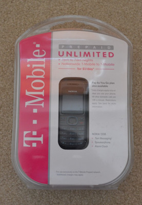 RARE Nokia 1208 - Black (T-Mobile) Cellular Phone FACTORY SEALED