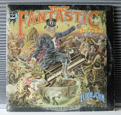 Elton John - Captain Fantastic and the Brown Dirt Cowboy w/inserts: VG+ (Tested)
