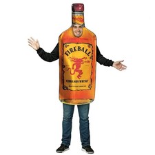 Costume Fireball Whiskey Bottle 1 piece Adult Size S-XL Party Halloween Dressup