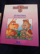 All About Bears Teddy Ruxpin Book  Tape Cassette Worlds of Wonder Great Shape