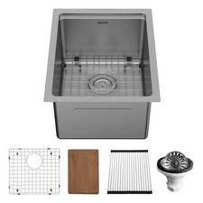 Karran USA WS-31-PK1 Elite Workstation 15" Undermount Single - Satin Brushed